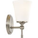 Fusion Collection - Tulsi Family 1 Light 5.25 inch Brushed Nickel and Opal Wall Sconce Wall Light, EVOLV