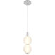 Palmas 2 Light 6 inch Polished Nickel Mini Pendant Ceiling Light