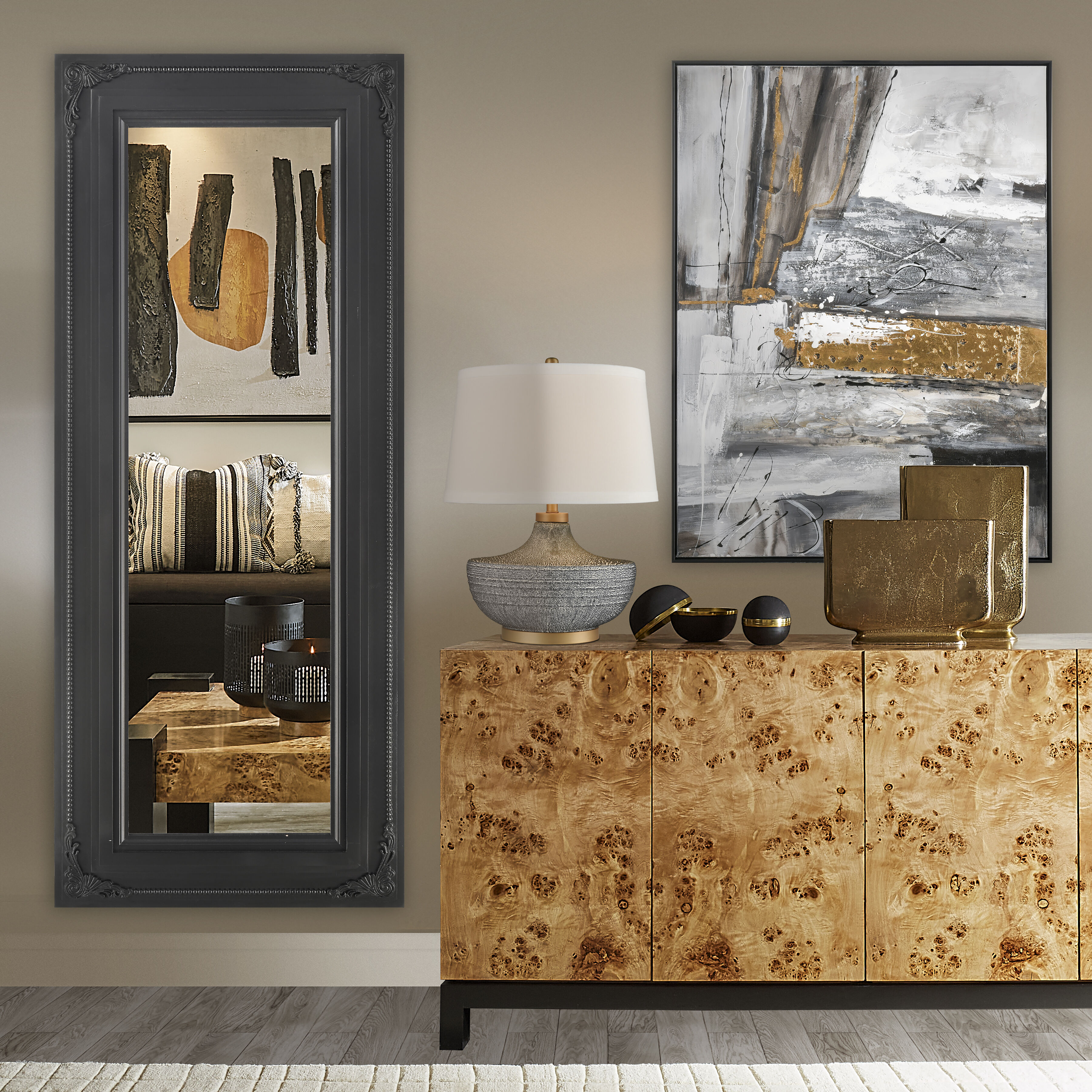 Damascus 23.5 inch 150 watt Blue Table Lamp Portable Light