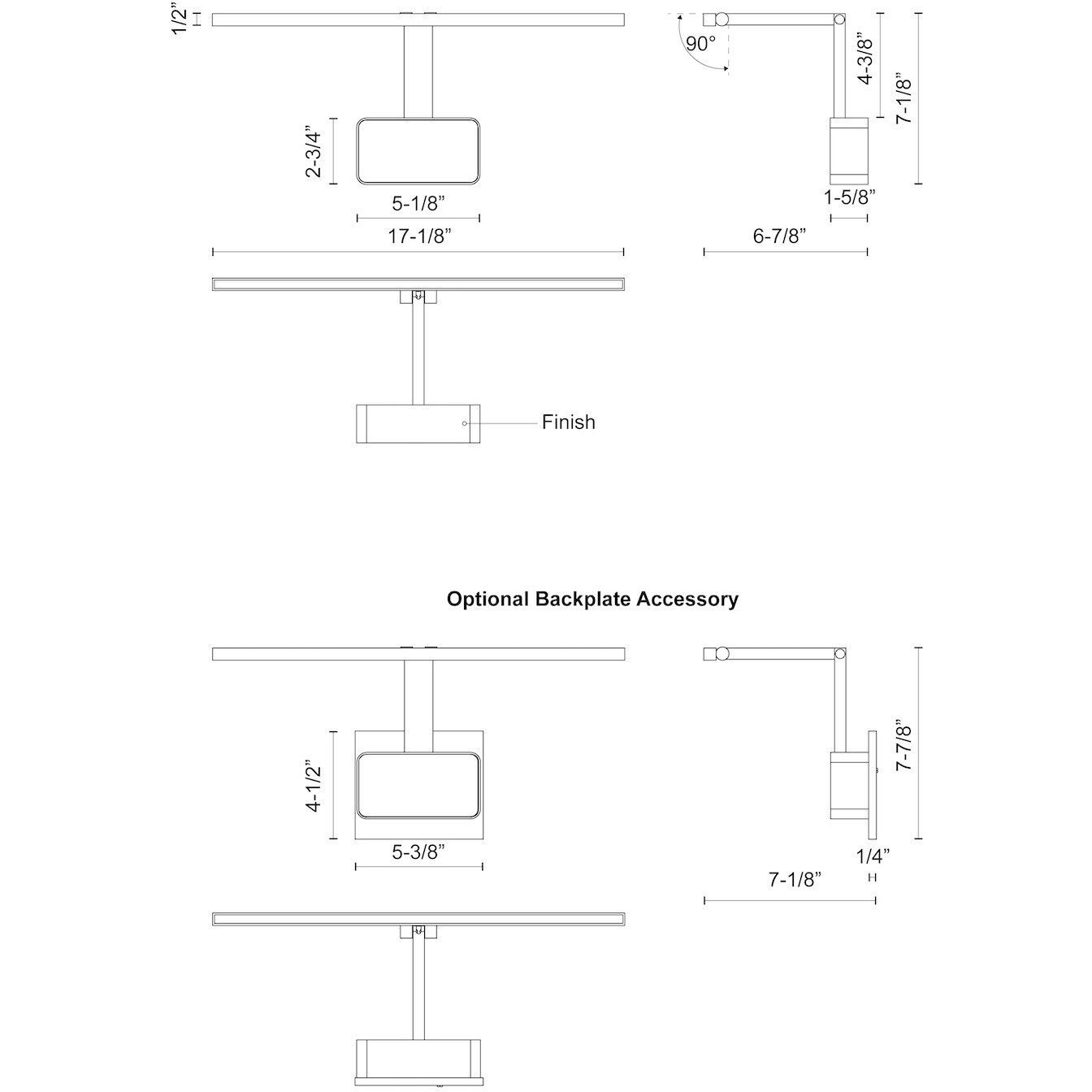 Vega Minor Picture 17.13 inch Picture Light