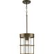Burgess 1 Light 9.5 inch Aged Bronze Mini-pendant Ceiling Light, Design Series