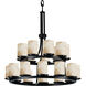 Alabaster Rocks 21 Light 33 inch Matte Black Chandelier Ceiling Light in Incandescent