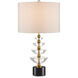 Waterfall 27.5 inch 150 watt Clear/Natural/Brass Table Lamp Portable Light
