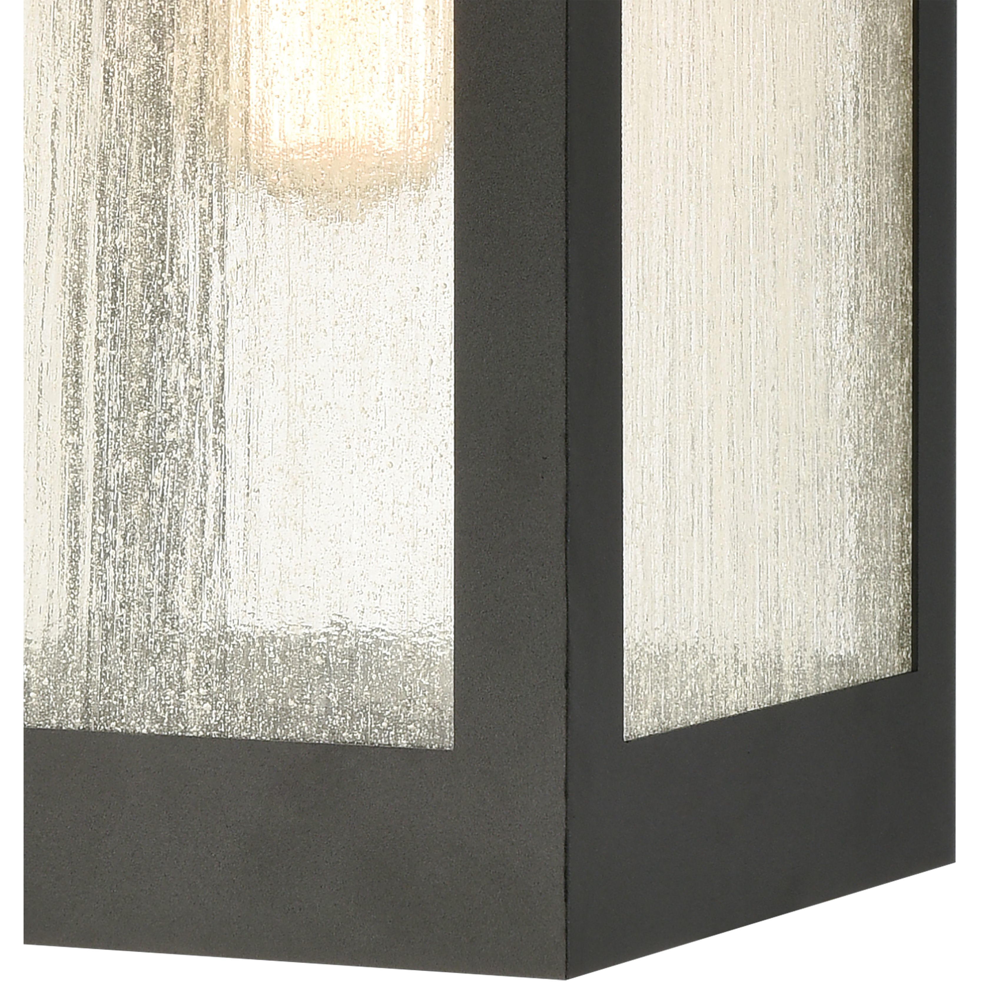 Angus 1 Light 20 inch Charcoal with Clear Outdoor Wall Sconce