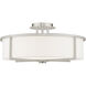 Wesley 4 Light 19 inch Brushed Nickel Semi-Flush Mount Ceiling Light