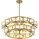 Gideon 6 Light 29 inch Warm Brass Chandelier Ceiling Light