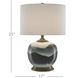 Boreal 25 inch 150 watt White and Green and Antique Brass Table Lamp Portable Light