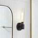 Shea LED 5.25 inch Lacquered Brass Bath Light Wall Light