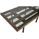 Paxton 67 X 26 inch Dark Walnut with Black Coffee Table