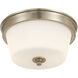 Strayhan 2 Light 13 inch Modern Gold Flush Mount Ceiling Light