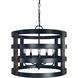 Homestead 5 Light 21 inch Matte Black Chandelier Ceiling Light
