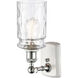 Ballston Candor 1 Light 5 inch White and Polished Chrome Sconce Wall Light in Clear Waterglass, Ballston