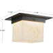 Mineral 1 Light 7.88 inch Urban Bronze and Matte Opal Glass Flush Mount Ceiling Light in Opal Glass Shade