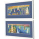 Sitting on the Dock Blue and Multi and Red and Green Framed Art, Propac