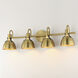 Dusk 4 Light 33.25 inch Satin Brass Bath Vanity Wall Light