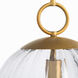 Mavis 1 Light 12 inch Brushed Brass Pendant Ceiling Light