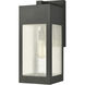 Angus 1 Light 20 inch Charcoal with Clear Outdoor Wall Sconce