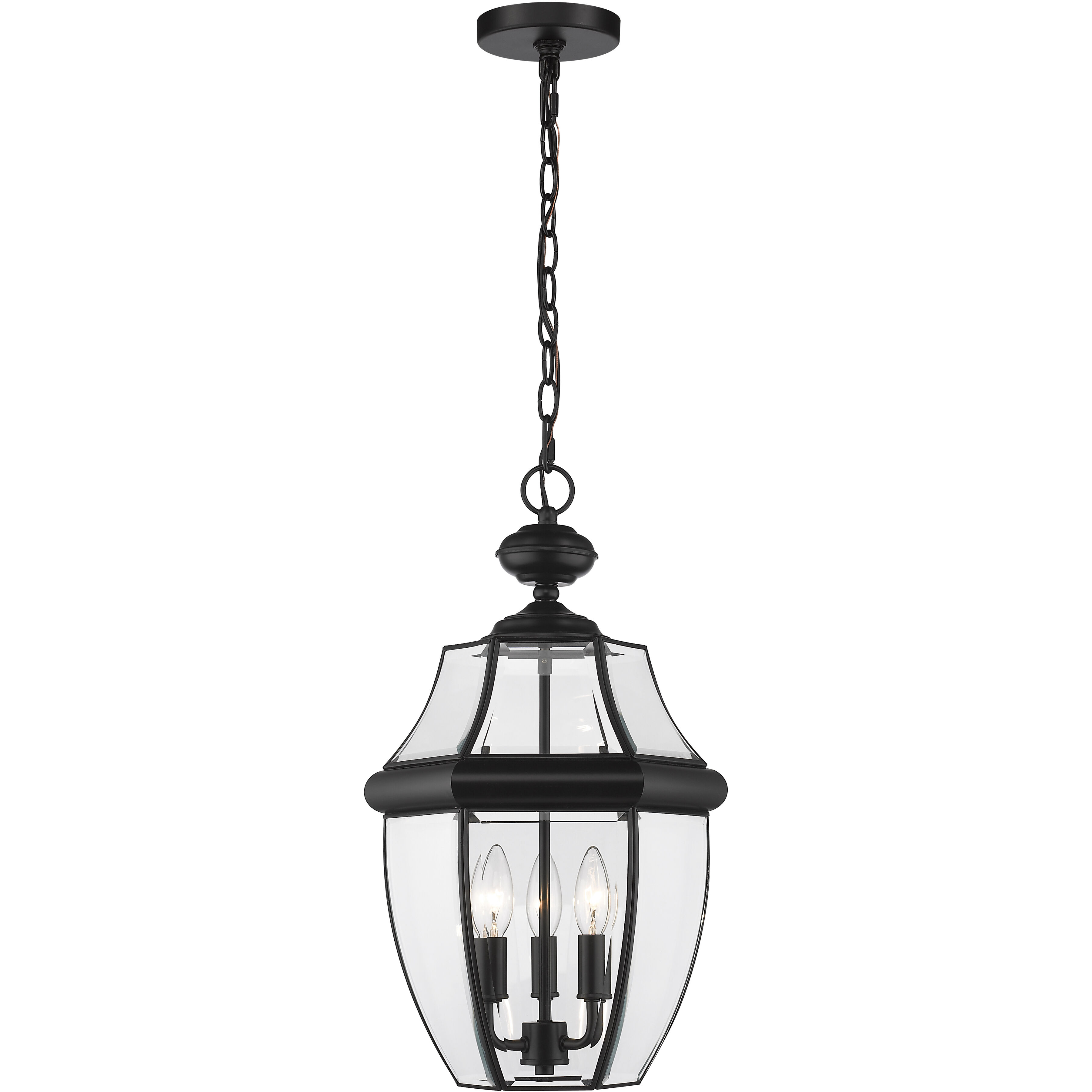 Westover 3 Light 12.25 inch Black Outdoor Chain Mount Ceiling Fixture