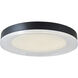Waves LED 20 inch Matte Black Flush Mount Ceiling Light