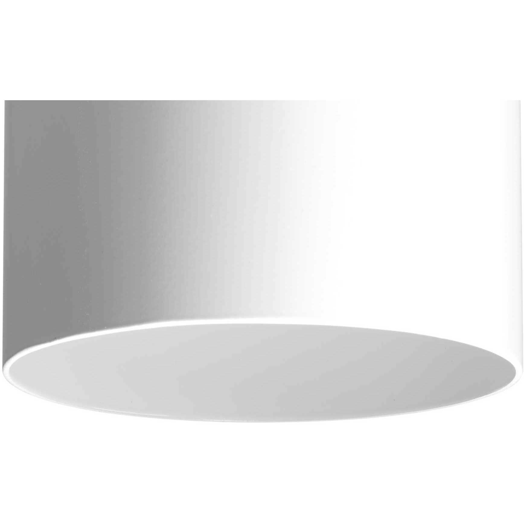 Cylinder LED 6 inch White Outdoor Flush Mount Cylinder in LED Lamping, Progress LED