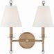 Riverdale Bath Wall Light in Aged Brass