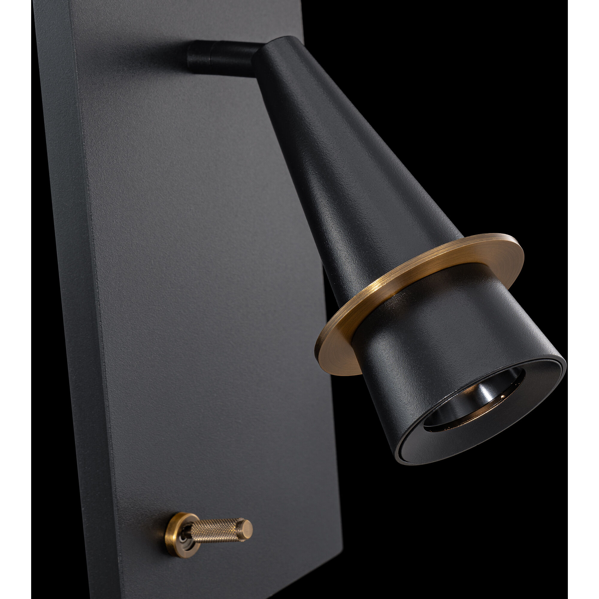 Wizard Indoor Wall Lighting in Black Aged Brass