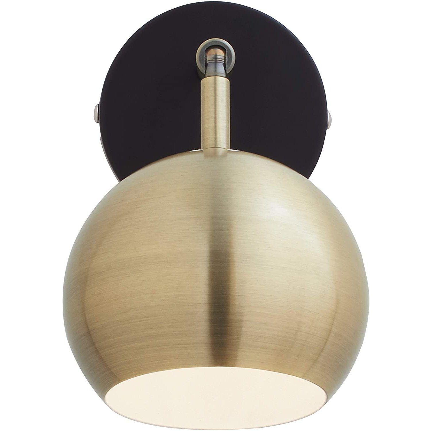 Sophia LED 4.75 inch Brass/Steel/Black Wall Light