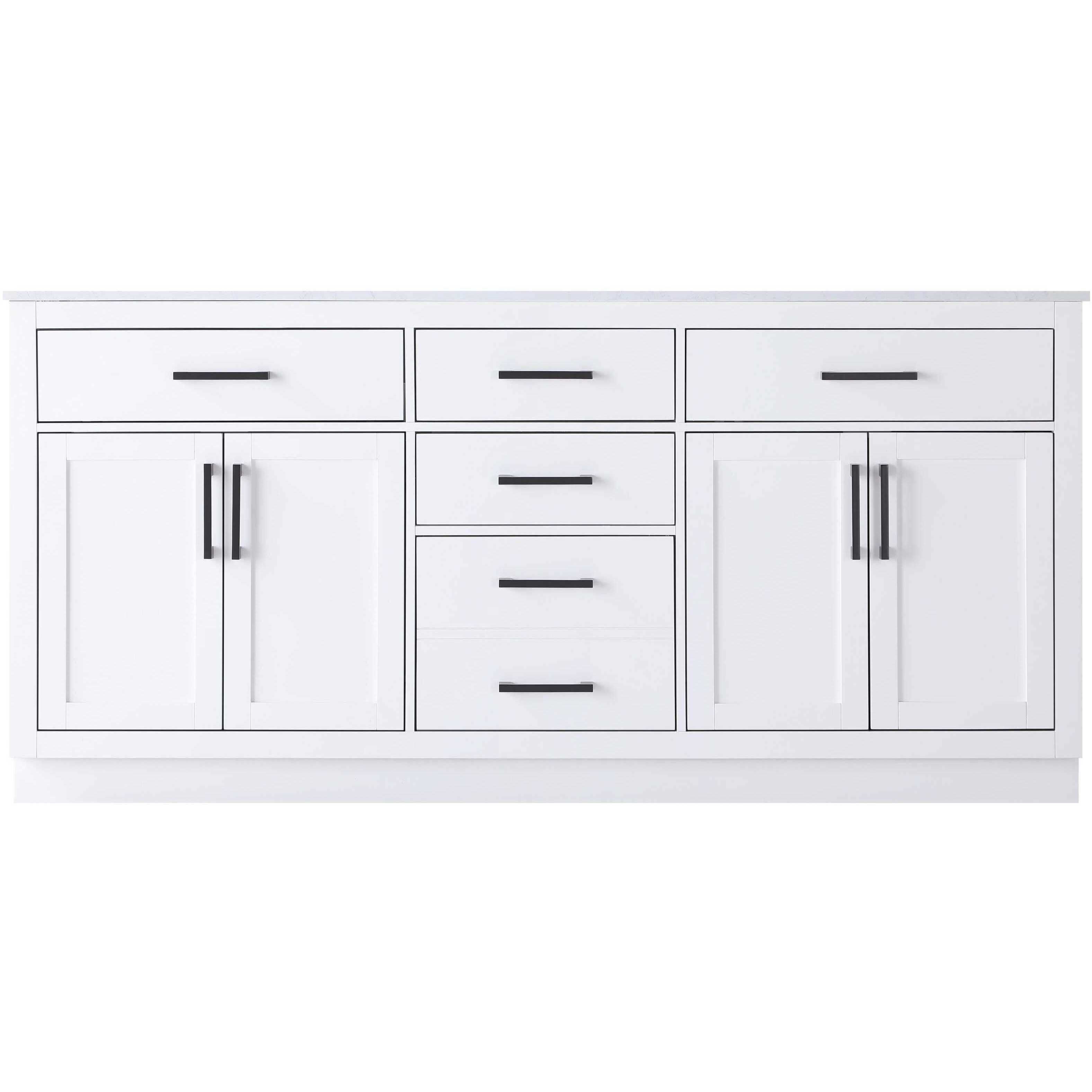Alden 72 X 35 inch White Bathroom Vanity Cabinet