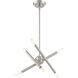 Soho 6 Light 13 inch Brushed Nickel Chandelier Ceiling Light