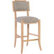 Melanie 46 inch Blonde Ash Wood/Brass Bar Stool