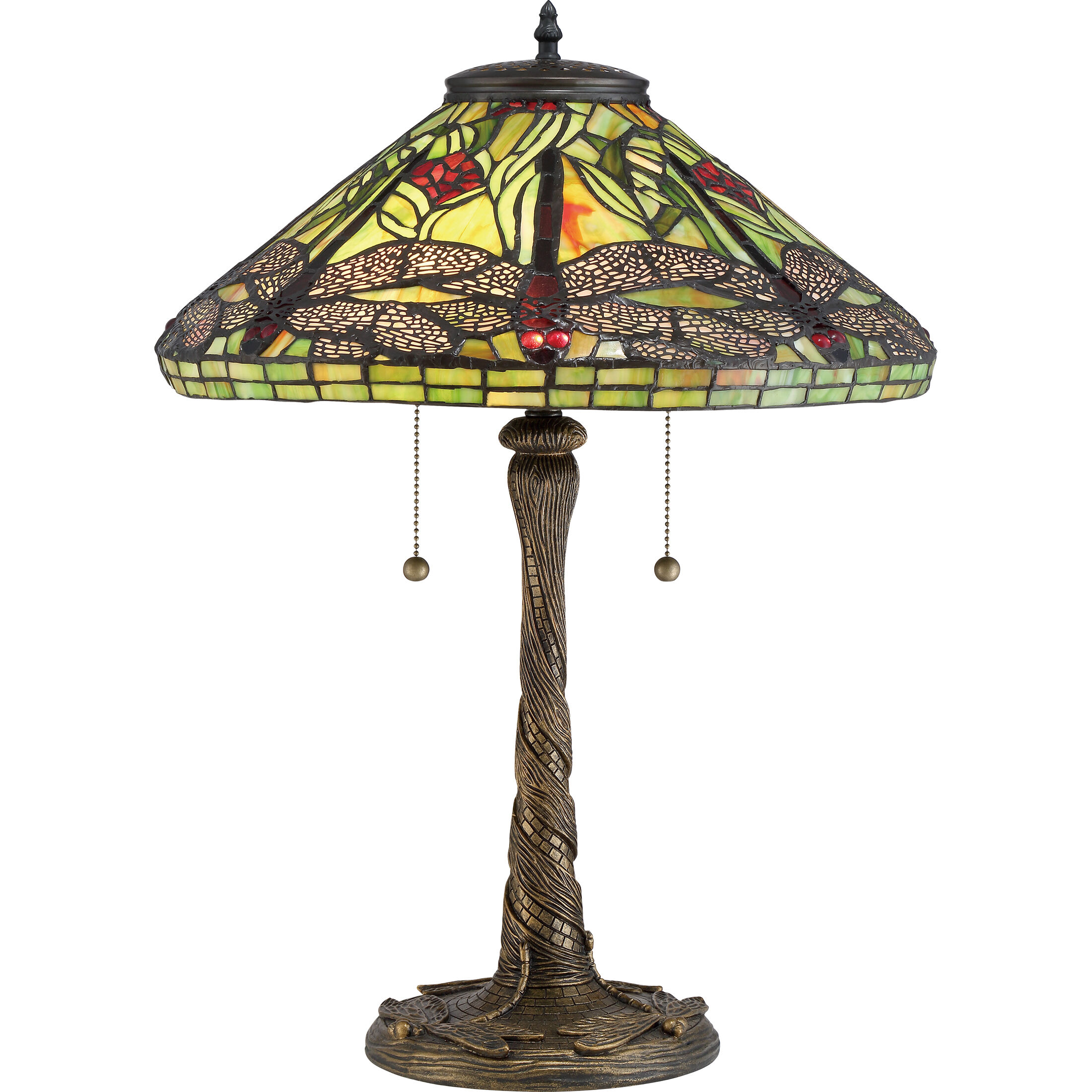 Jungle Dragonfly 23.5 inch 75.00 watt Architectural Bronze Table Lamp Portable Light, Naturals