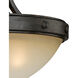 Halifax LED 14.5 inch Black Walnut Semi-Flush Mount Ceiling Light