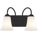 Ridgedale 2 Light 15 inch Black Bath Vanity Wall Light
