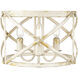 Alcott 3 Light 15 inch Antique Ivory Flush Mount Ceiling Light