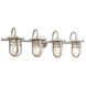 Caparros 4 Light 32 inch Brushed Nickel Wall Mt Bath 4 Arm Wall Light