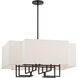 Upham Estates 8 Light 28 inch Coal /Polished Nickel Pendant Ceiling Light