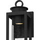 Donegal 1 Light 15 inch Matte Black Outdoor Wall Lantern, Medium