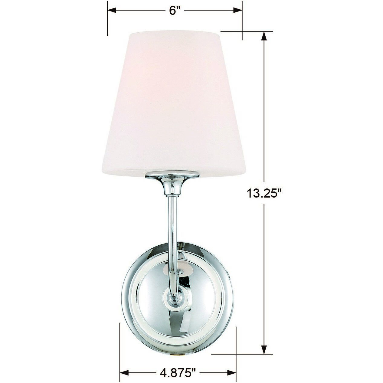 Sylvan Bath Sconce Wall Light in Polished Chrome