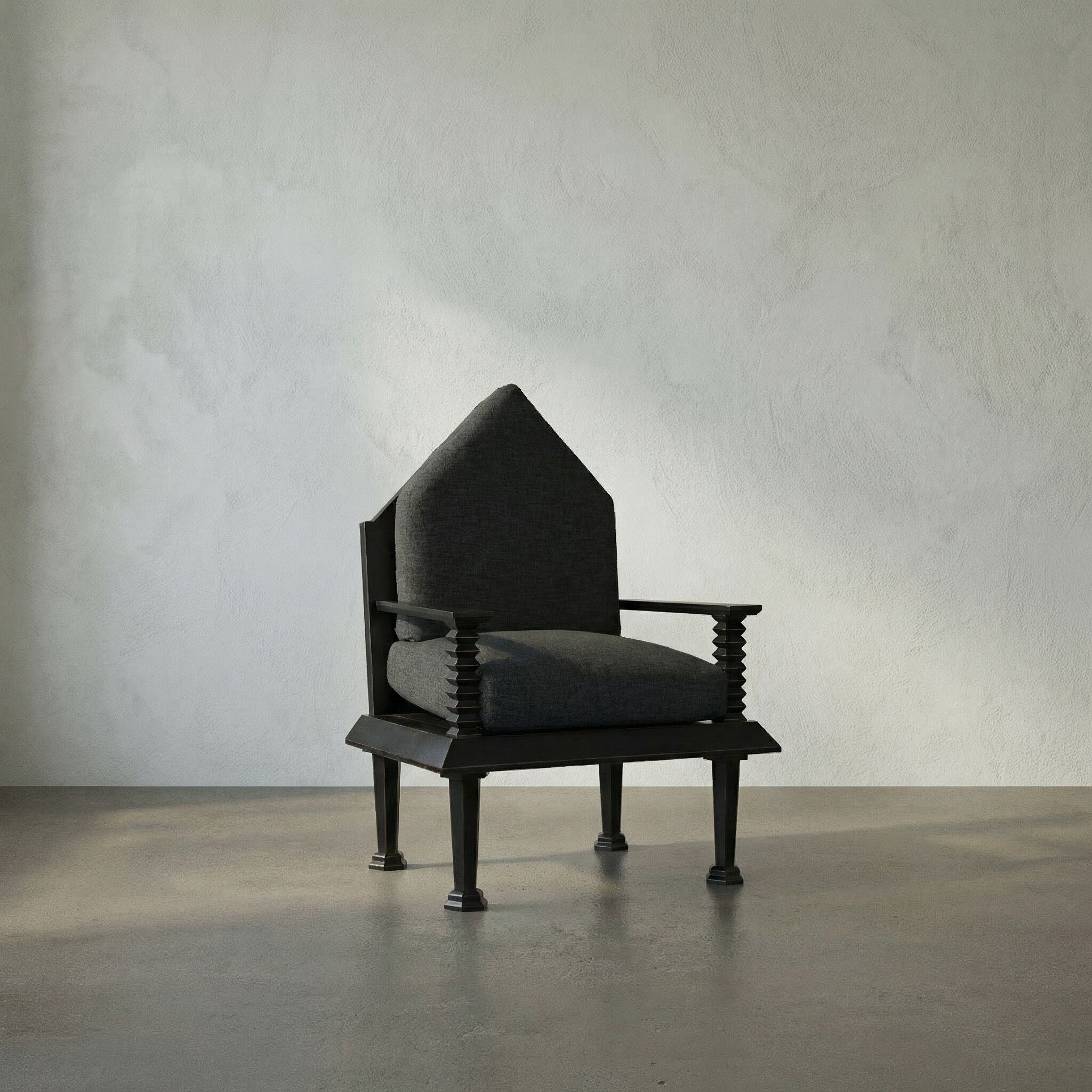 Resurrection Hand-Rubbed Black Occasional Chair