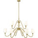 Gianna 9 Light 46 inch Modern Gold Chandelier Ceiling Light
