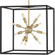 Lisa McDennon Aros 12 Light 20 inch Black with Warm Brass Indoor Chandelier Ceiling Light