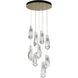 Luma 9 Light 20.5 inch Modern Brass Pendant Ceiling Light, Large