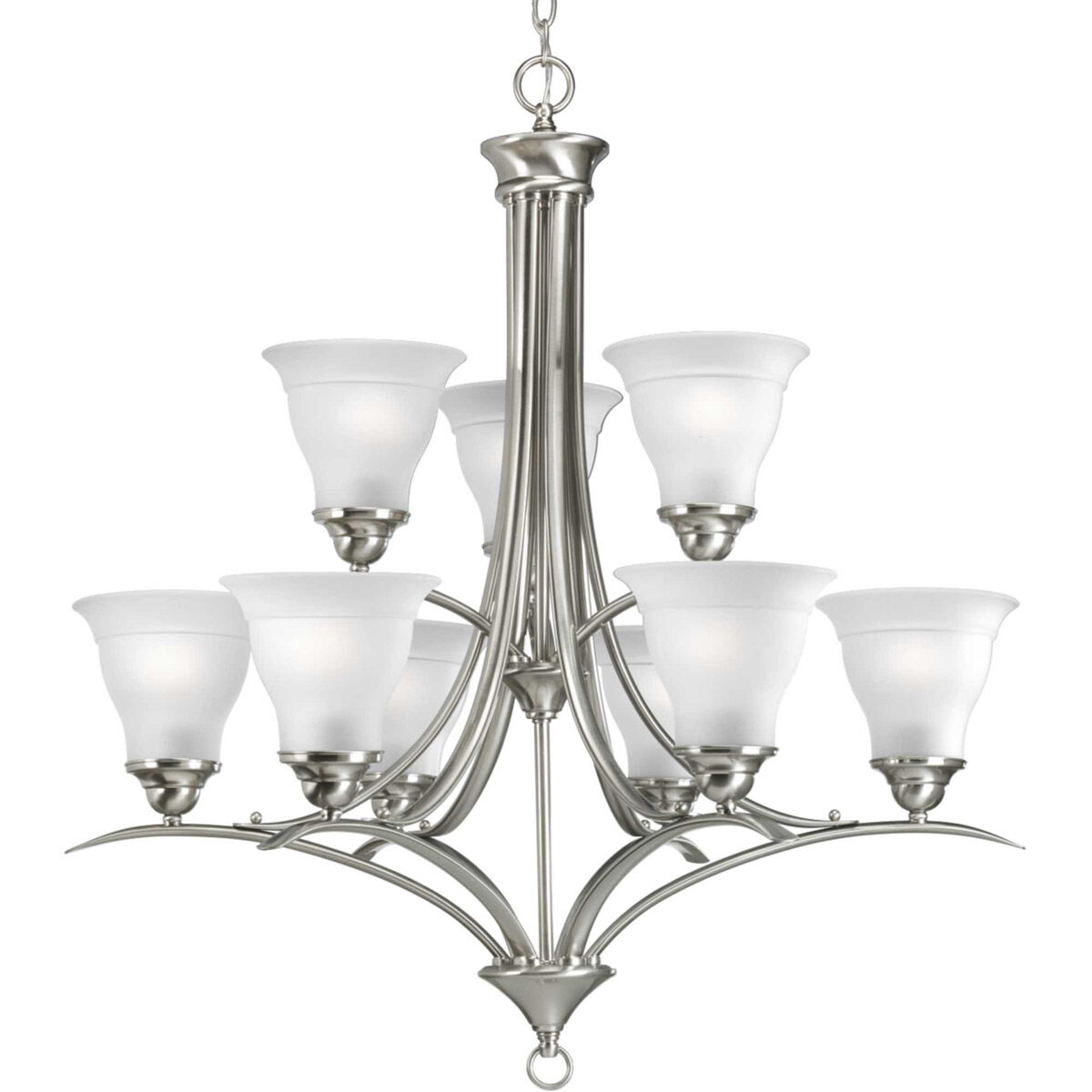Nerissa 9 Light 30 inch Brushed Nickel Chandelier Ceiling Light