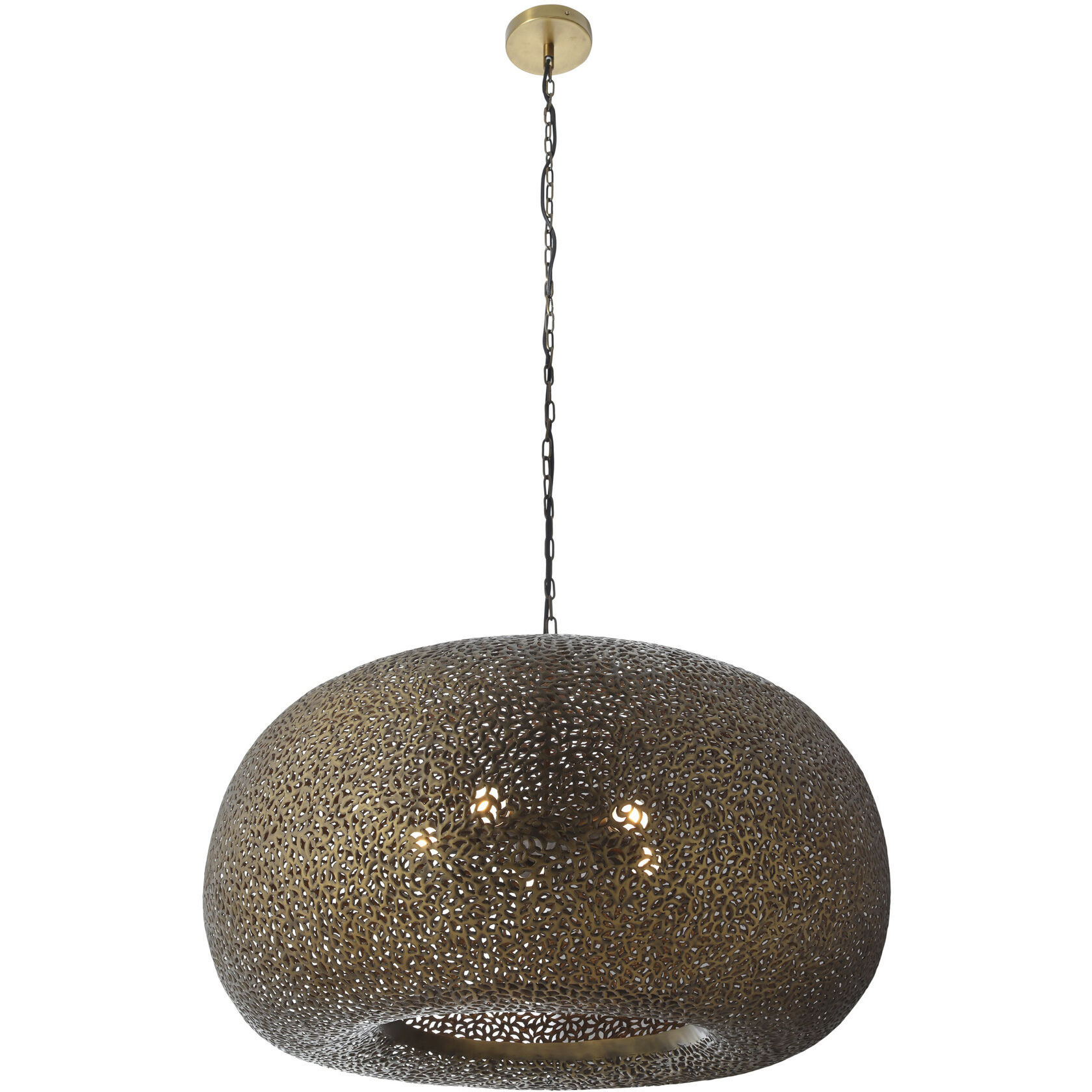 Moradabad 4 Light 34 inch Dark Antique Brass Pendant Ceiling Light