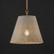 Baja 1 Light 16 inch Natural Aged Brass Single Pendant Ceiling Light