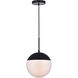 Eclipse 1 Light 10 inch Black Pendant Ceiling Light