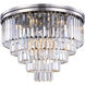 Sydney 17 Light 32 inch Polished nickel Flush Mount Ceiling Light in Clear, Urban Classic