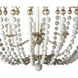 Peggy 6 Light 28.75 inch Champagne Silver / Dove White Chandelier Ceiling Light