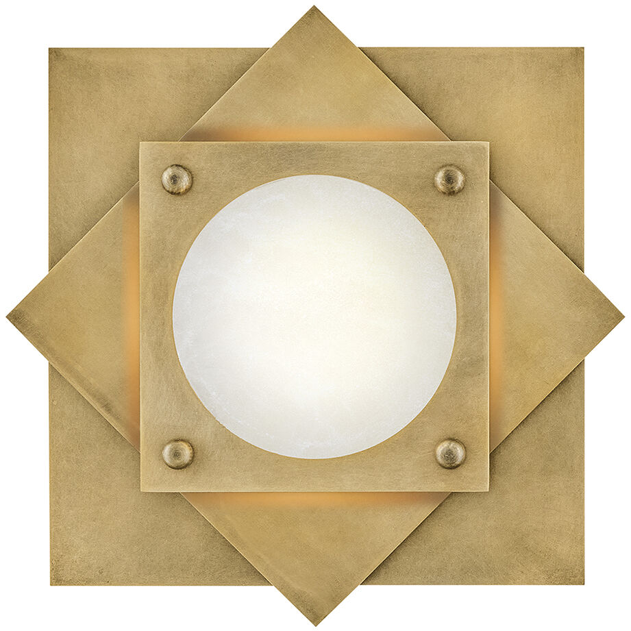 Claude LED 15.5 inch Heritage Brass Flush Mount Ceiling Light