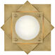 Claude LED 15.5 inch Heritage Brass Flush Mount Ceiling Light